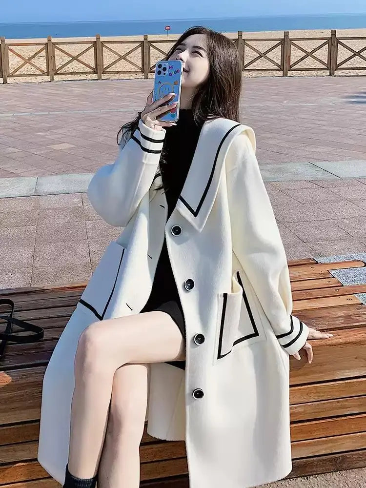 New Women's Big Collar Coat [590]