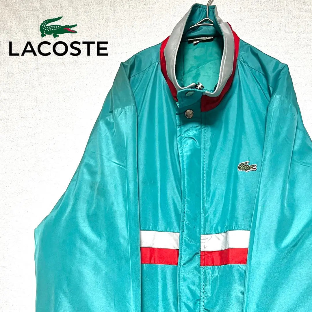 Chaqueta de nailon y algodón Lacostous con plumón verde esmeralda exterior L