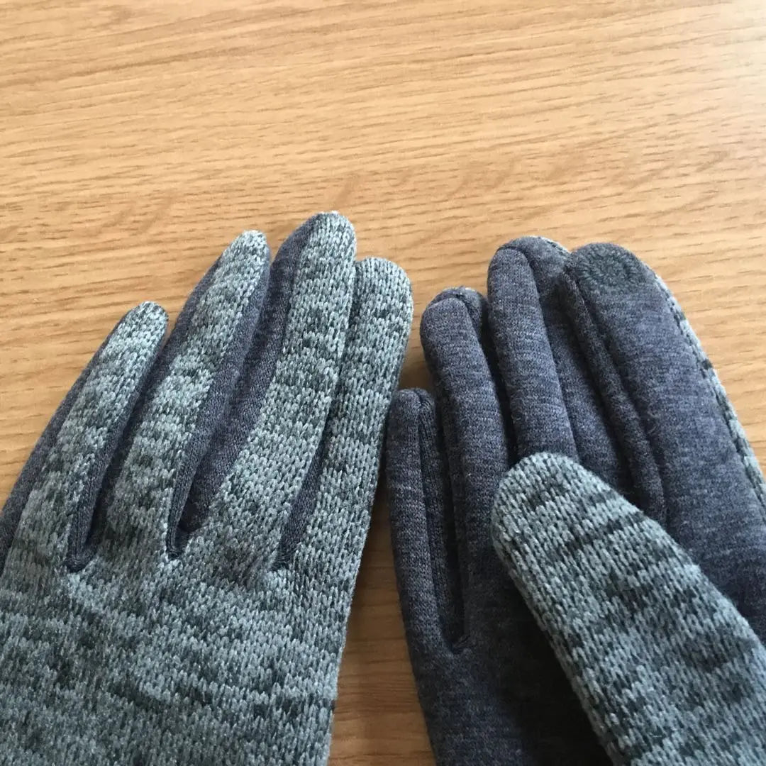 Guantes, gris ganso, forro cepillado | 手袋 グーズグレー 裏起毛