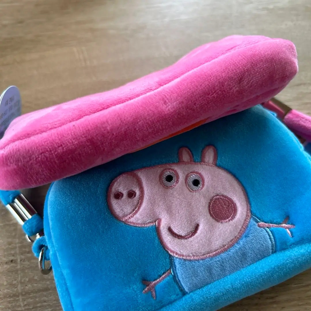 Peppa Pig Pouch Case Bag Fluffy Character Girl 2 pieces