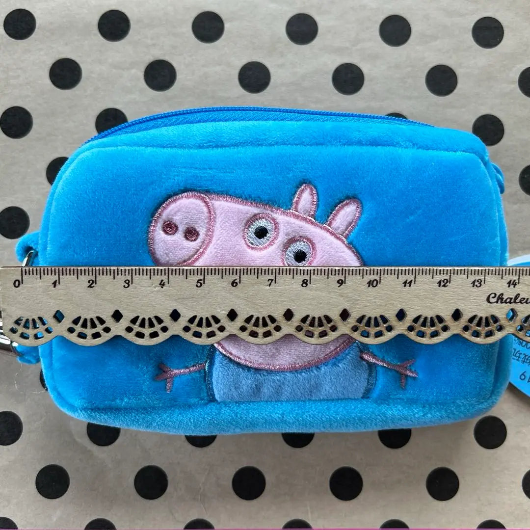 Peppa Pig Pouch Case Bag Fluffy Character Girl 2 pieces