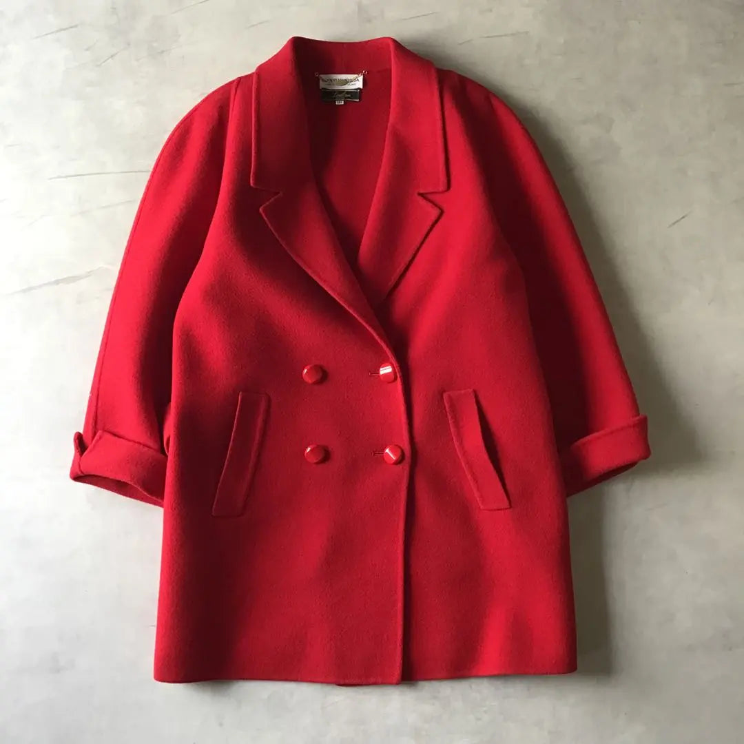 LELIAN Italian coat red wool beautiful item