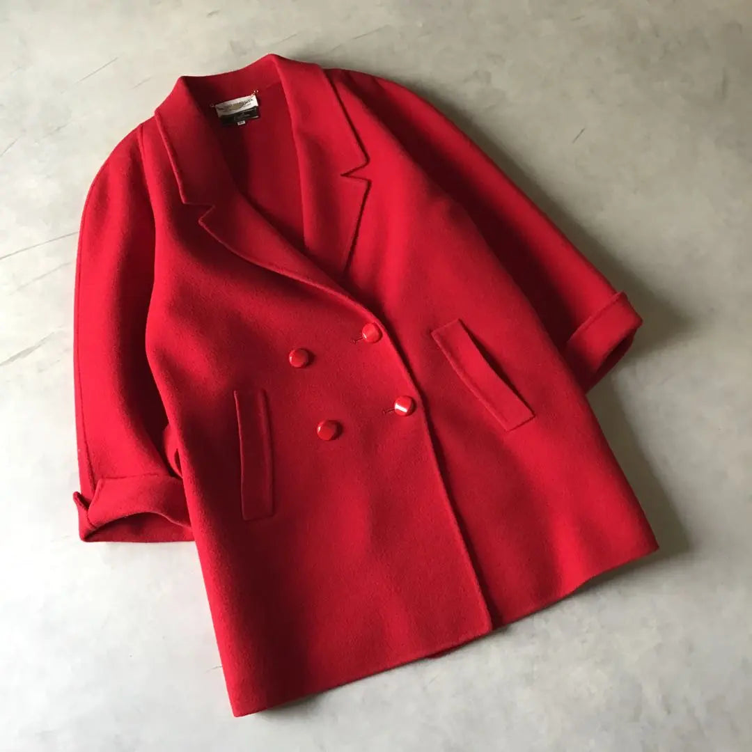 LELIAN Italian coat red wool beautiful item