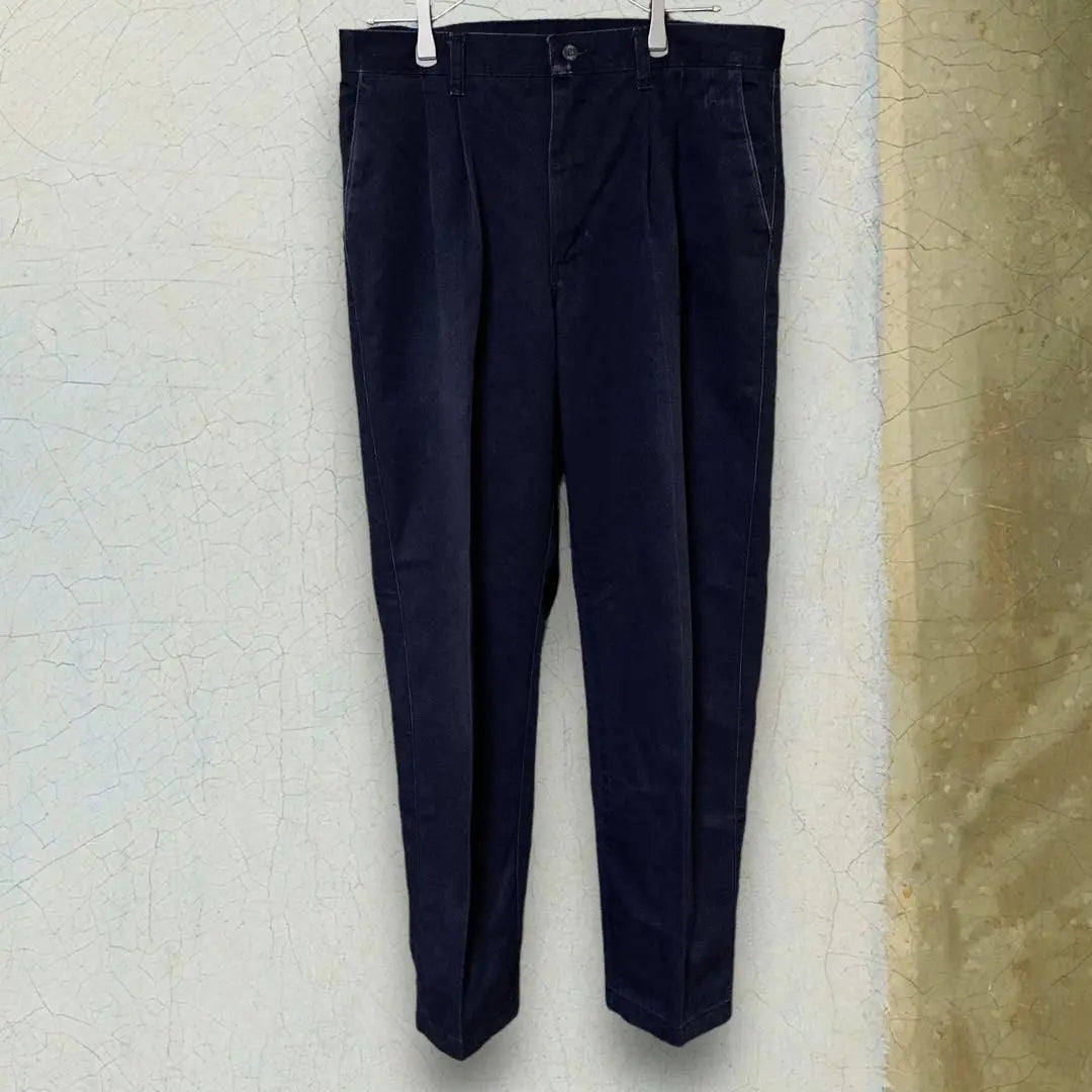 Lee Wide Chino Pants Navy Two-Tack