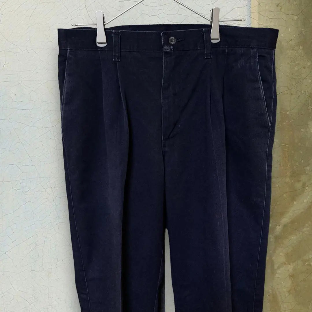 Lee Wide Chino Pants Navy Two-Tack