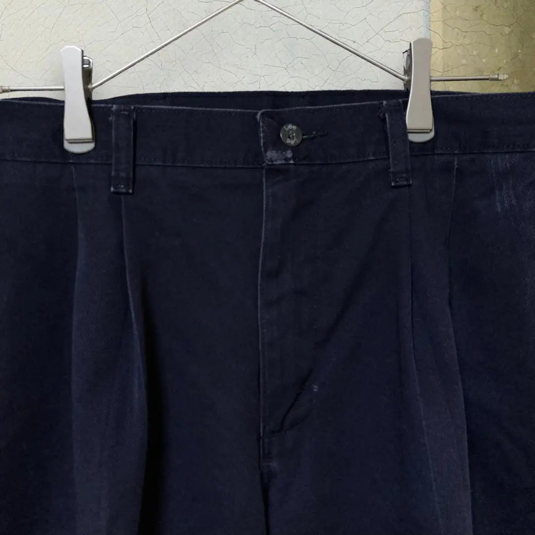 Lee Wide Chino Pants Navy Two-Tack