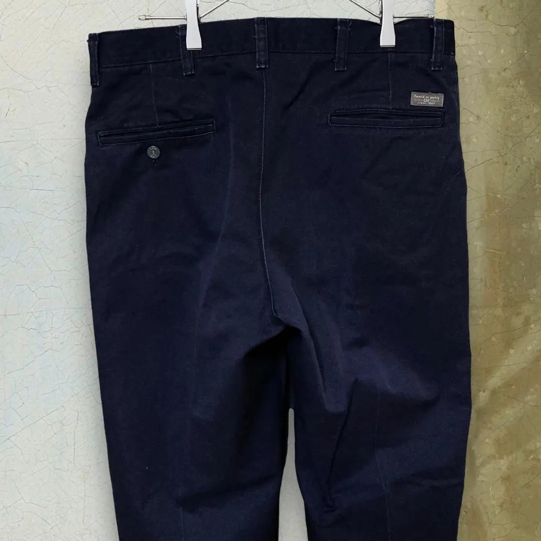 Lee Wide Chino Pants Navy Two-Tack