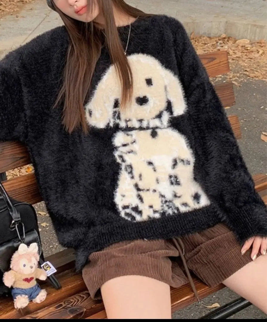 DOG knit pullover Sibra women's | DOGニットプルオーバー Sibra レディース