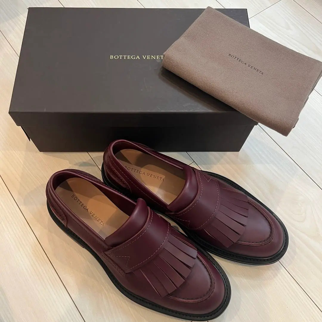 Mocasines de piel BOTTEGA VENETA burdeos 44