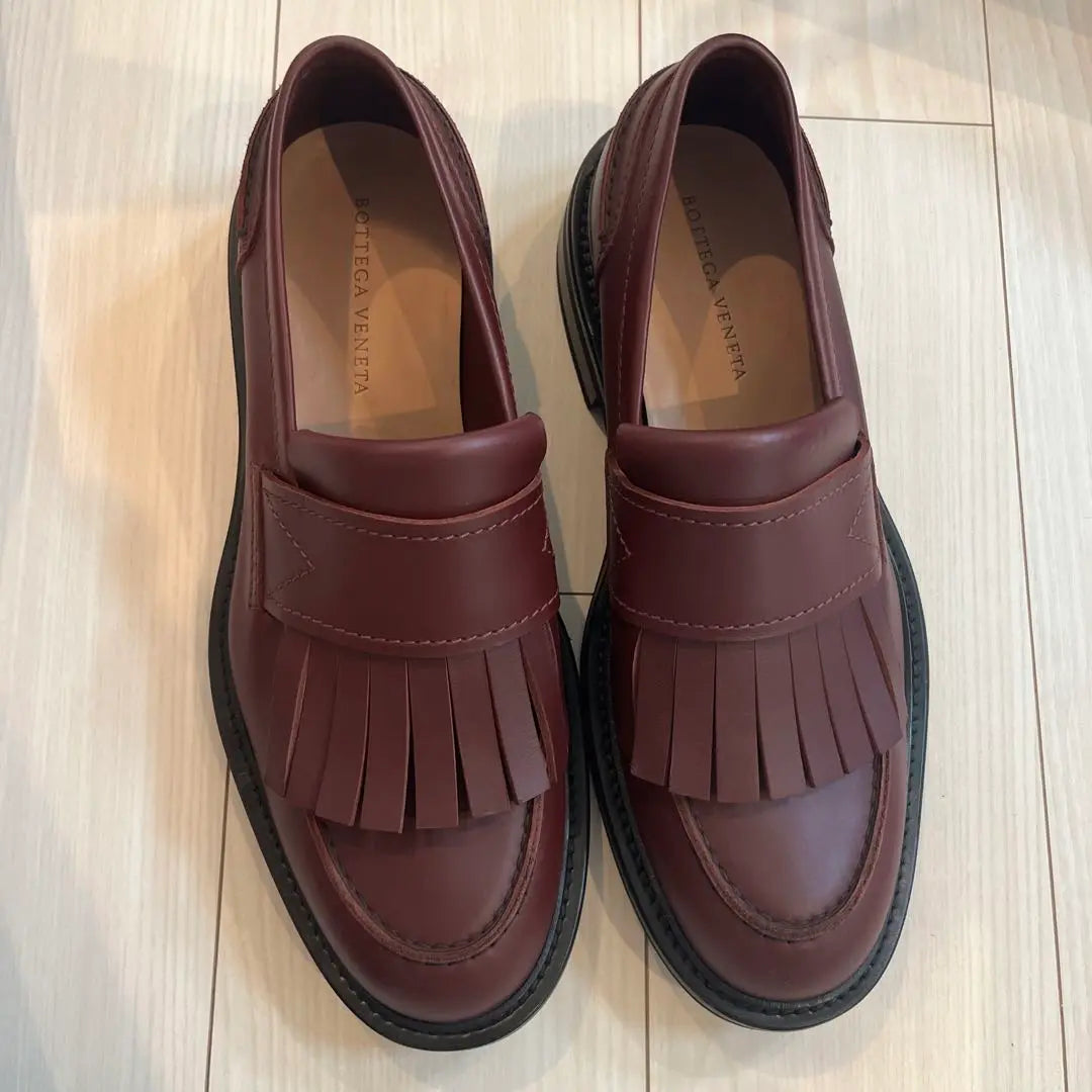 Mocasines de piel BOTTEGA VENETA burdeos 44