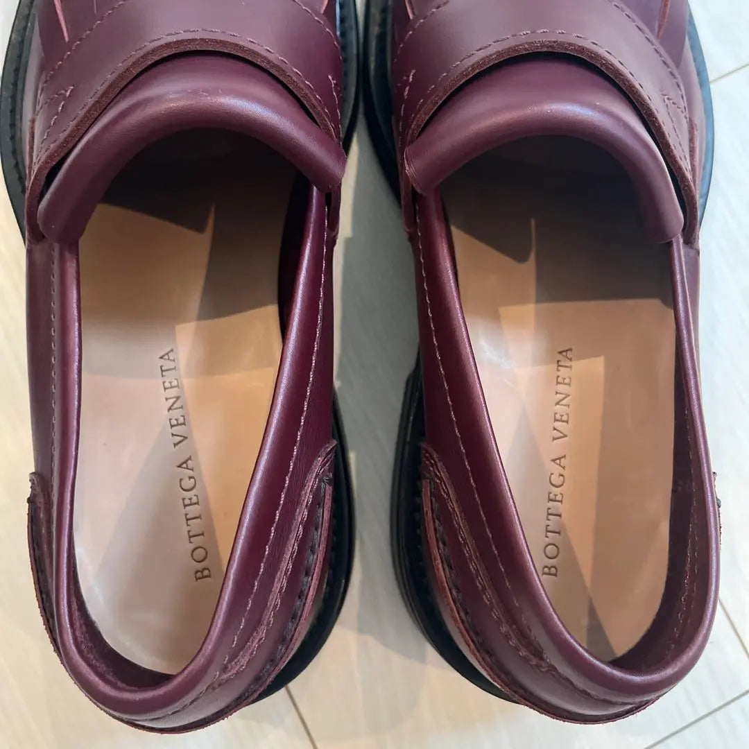 Mocasines de piel BOTTEGA VENETA burdeos 44