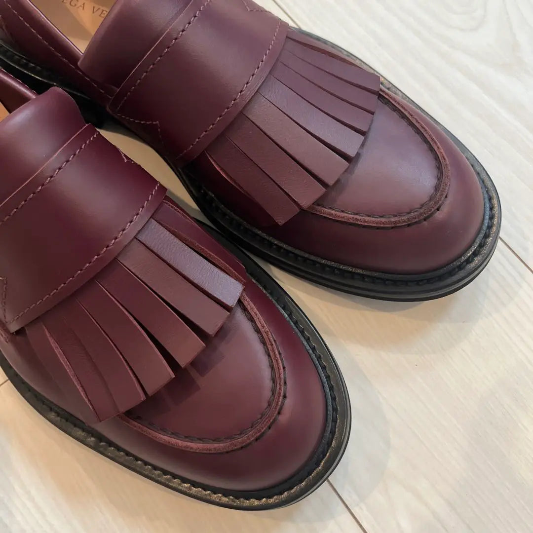 Mocasines de piel BOTTEGA VENETA burdeos 44