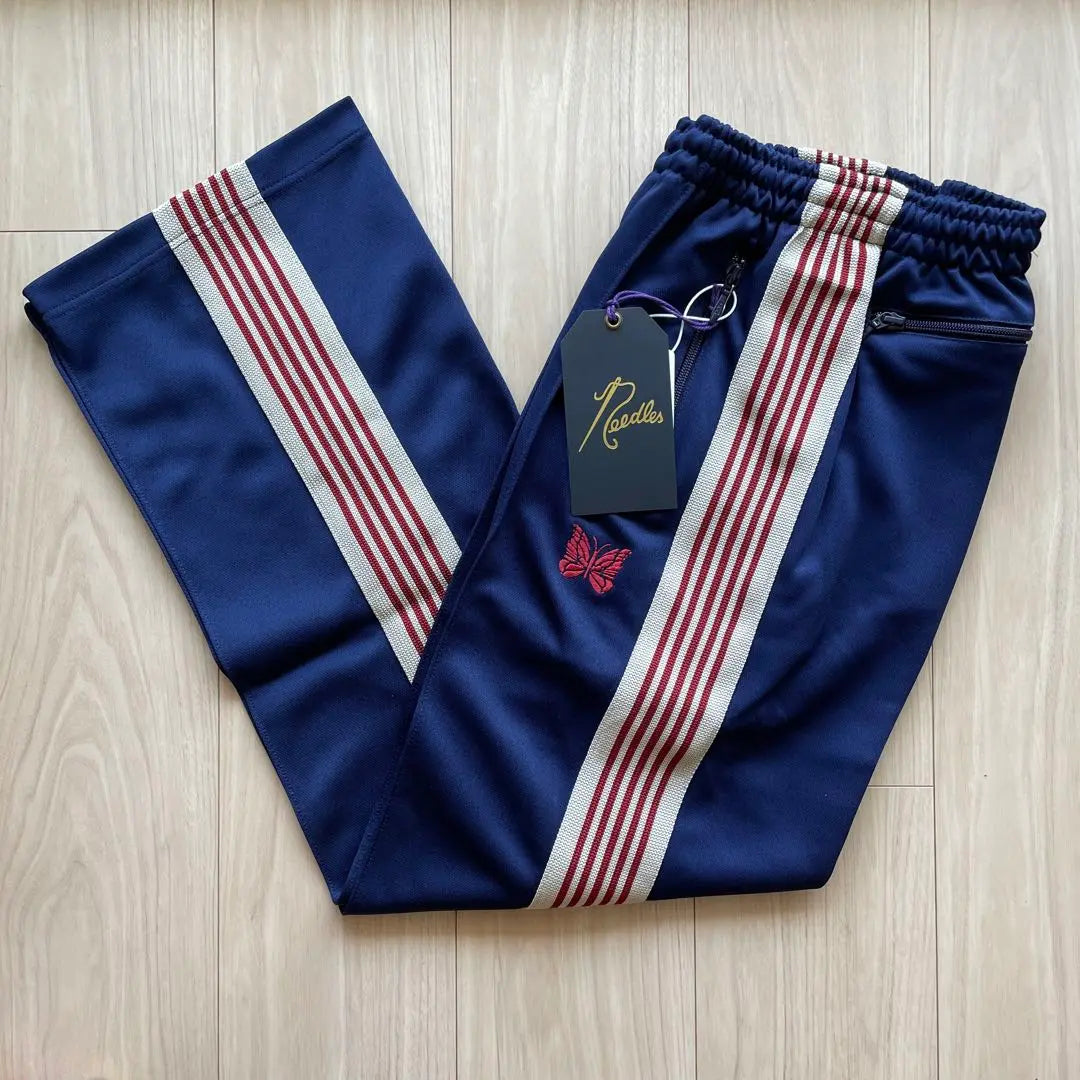 New needles track pants straight navy