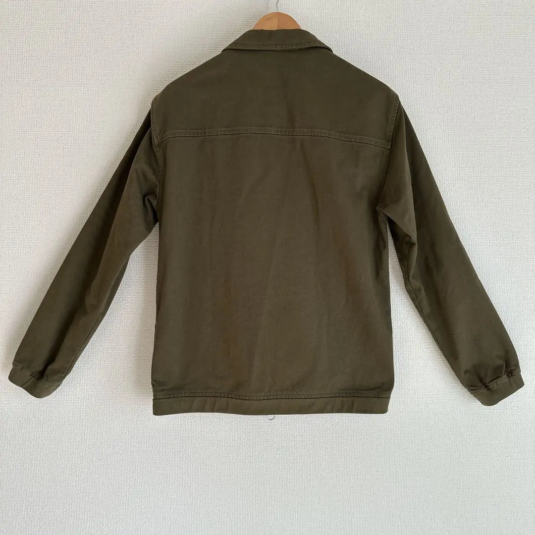 [Good condition] ZARA Contrast Jacket Men's Khaki Size L Motorcycle