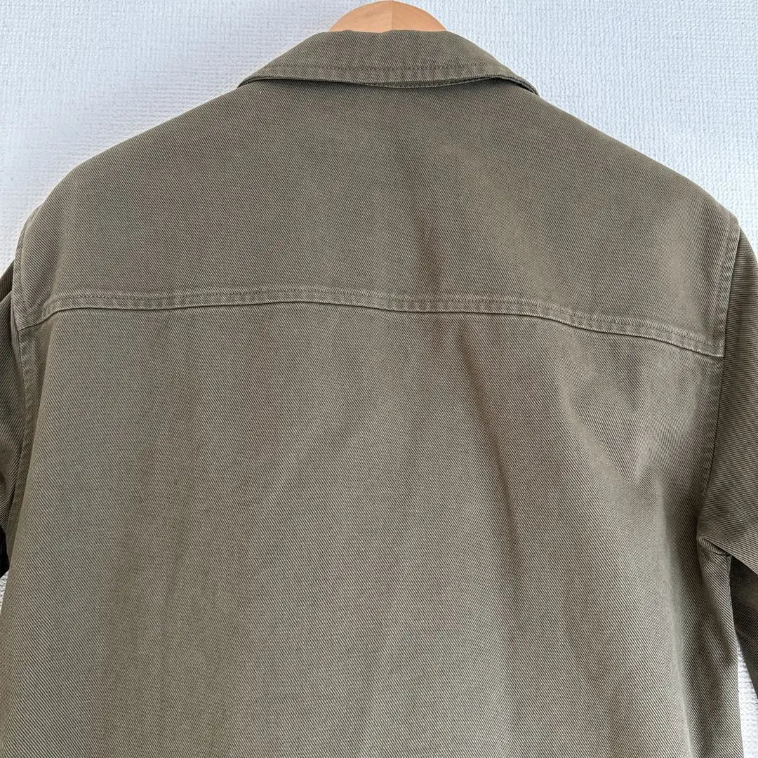 [Good condition] ZARA Contrast Jacket Men's Khaki Size L Motorcycle