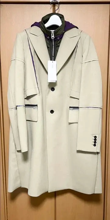 [Nuevo sin usar] abrigo sacai 21aw beige | 【新品未使用】sacai 21AW コート ベージュ