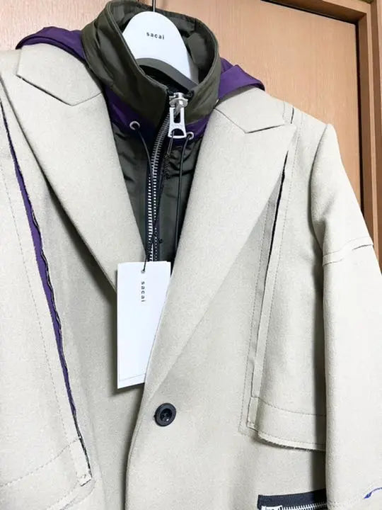 [New unused] sacai 21aw coat beige | 【新品未使用】sacai 21AW コート　ベージュ