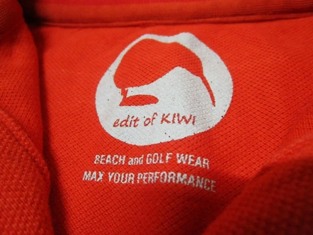 Women's M◇KIWI&CO◇Short-sleeved polo shirt, orange | レディースM◇KIWI&CO◇半袖ポロシャツ オレンジ