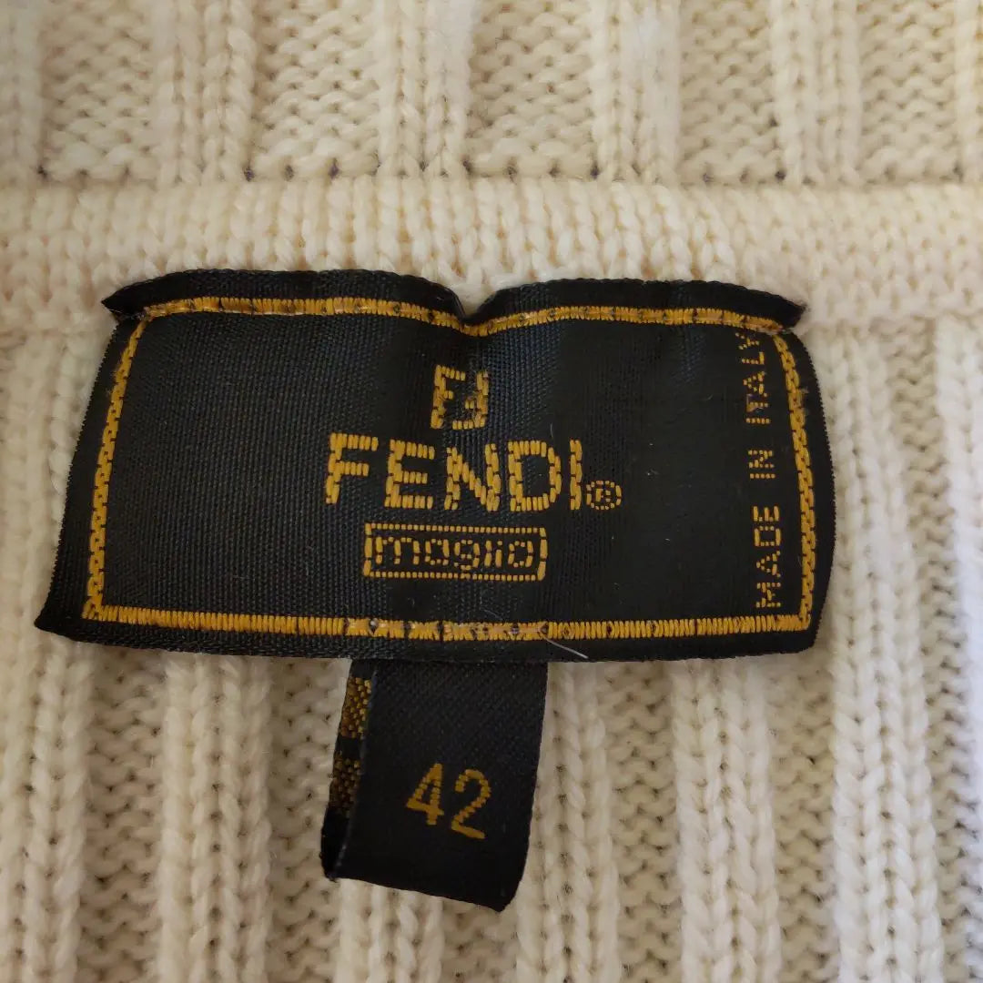 New FENDI long cardigan white women's L