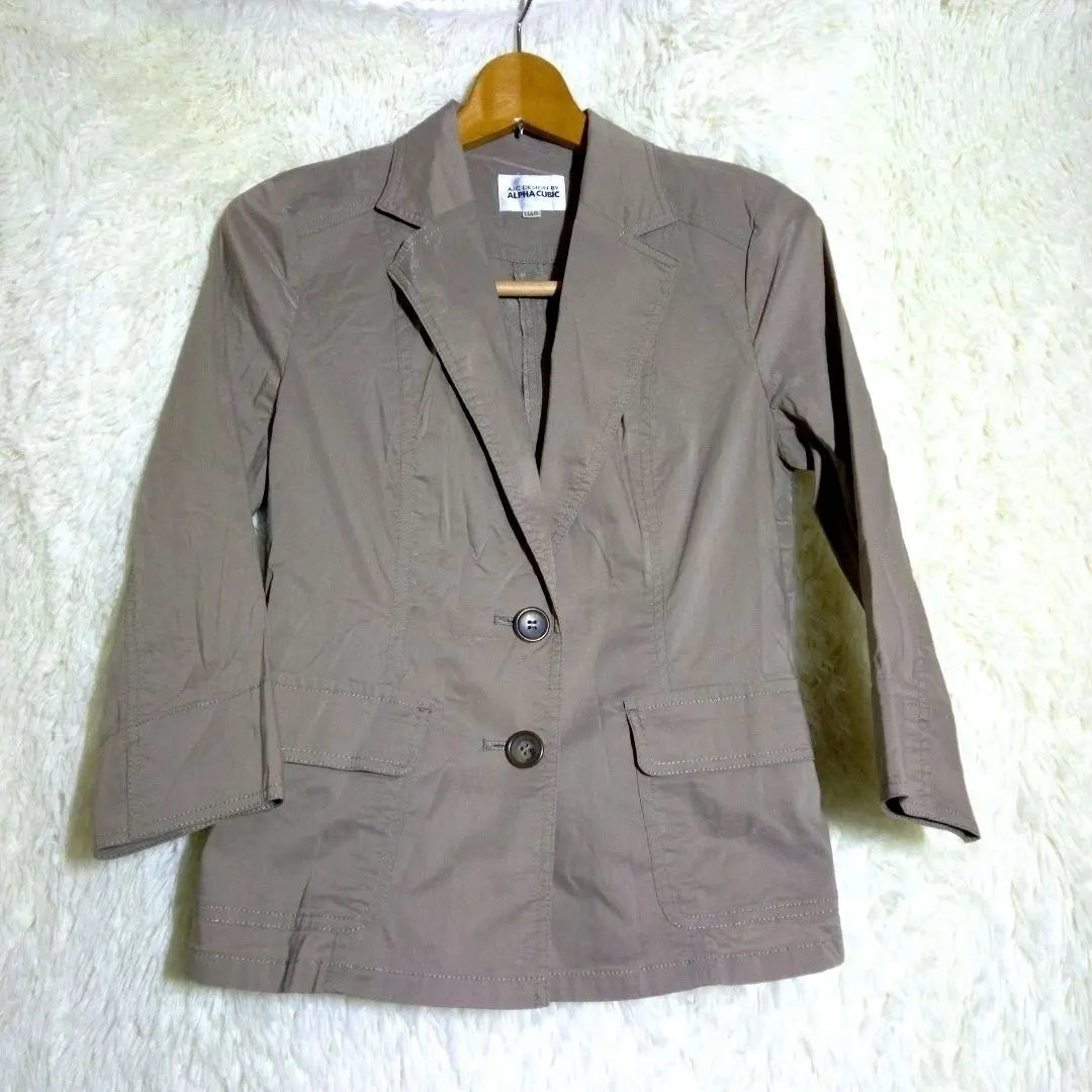 Alpha Cubic [11AR] Women's Tailored Jacket Thin Beige