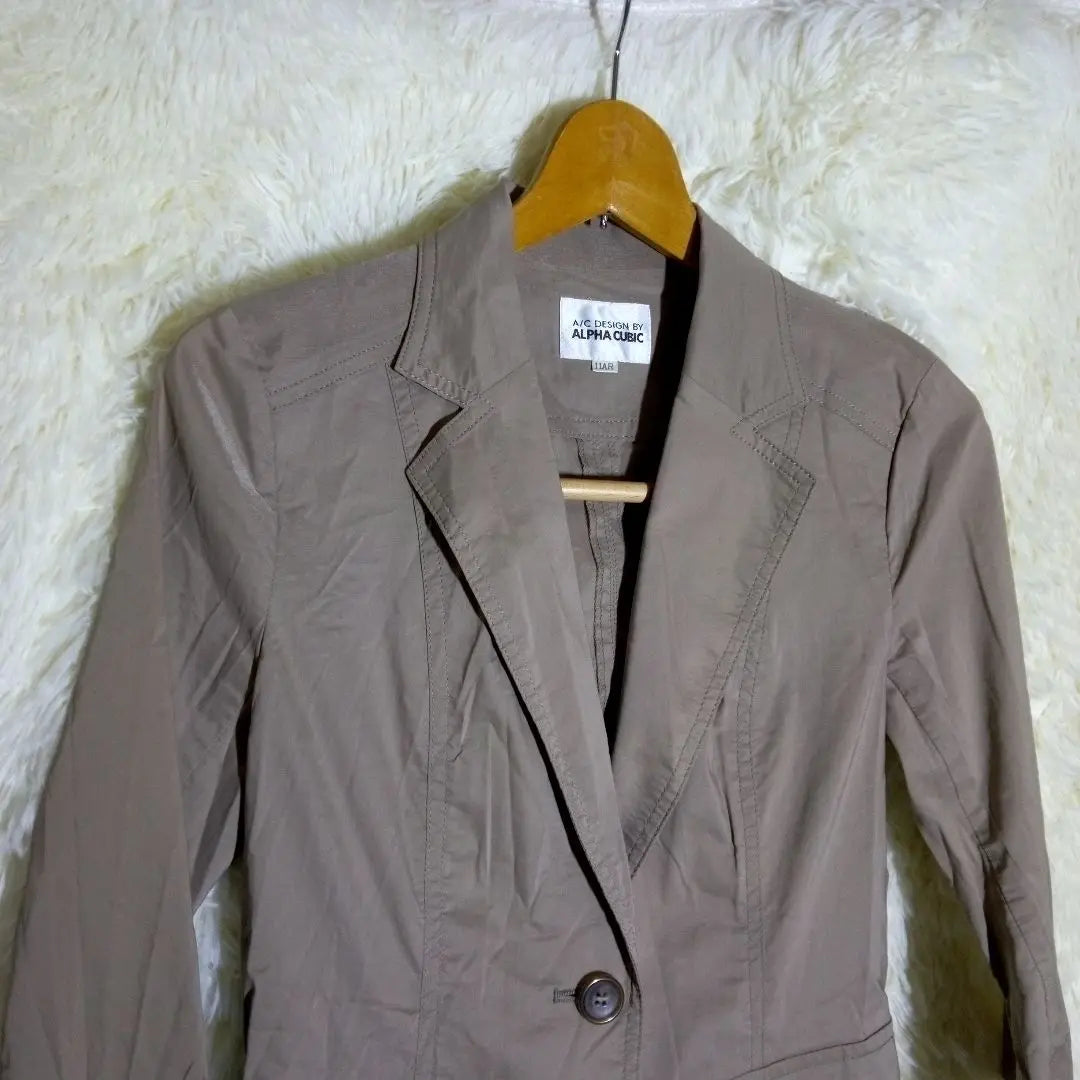 Alpha Cubic [11AR] Women's Tailored Jacket Thin Beige