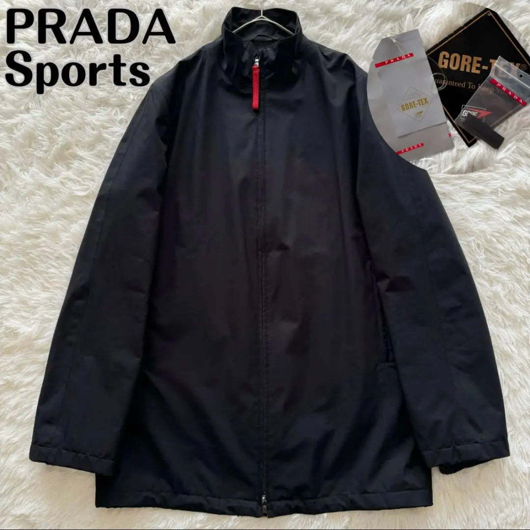 Good condition [Prada Sports] Gore-Tex Nylon Jacket 50 Black XL Size