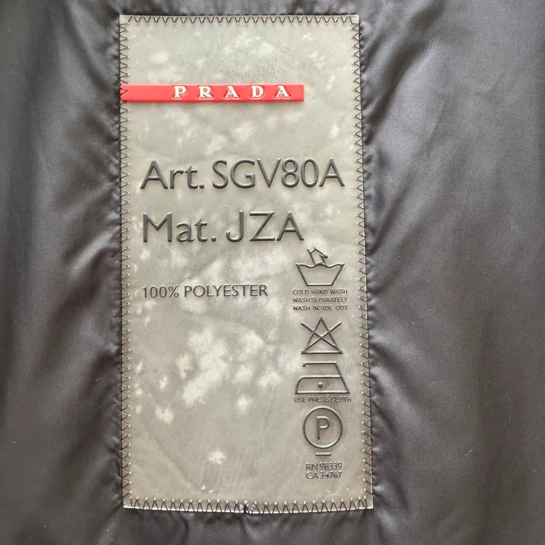 Good condition [Prada Sports] Gore-Tex Nylon Jacket 50 Black XL Size