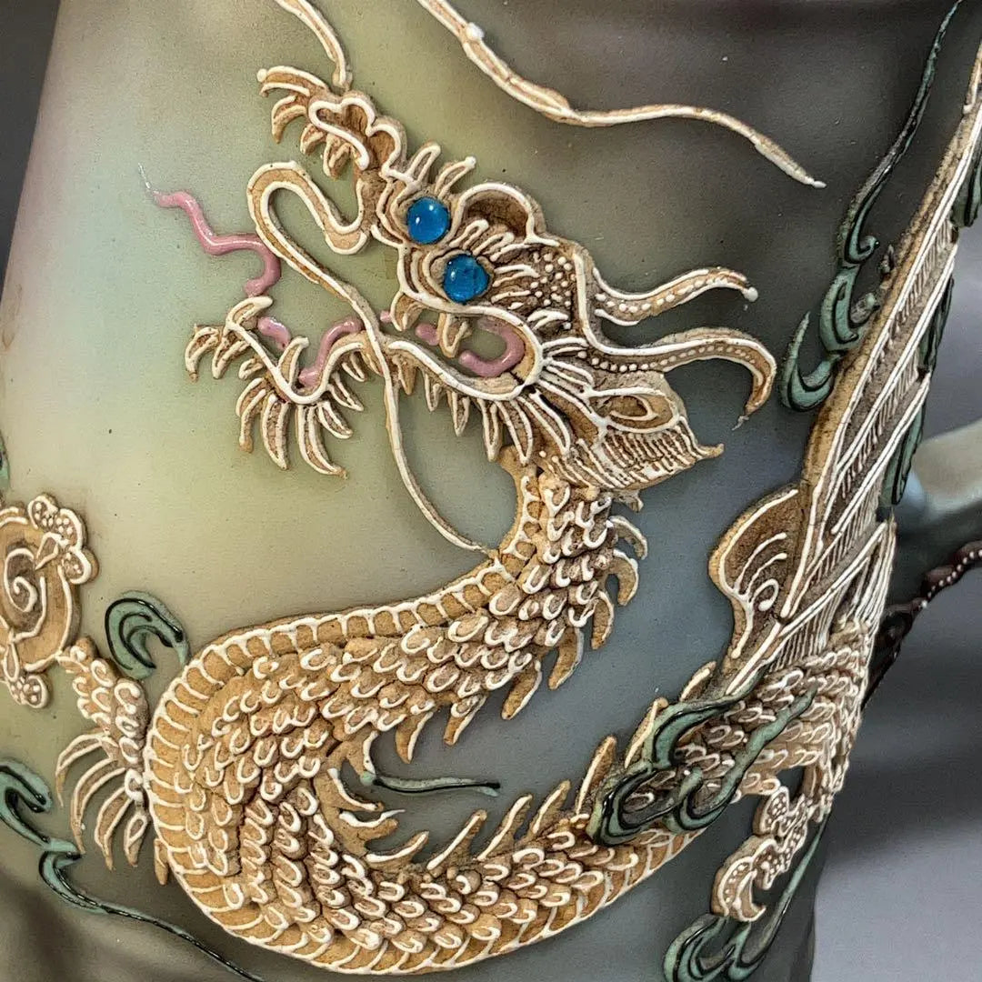 ★Rare★Height 14cm Old Noritake Cup Dragon Revitalizing Vase 1823