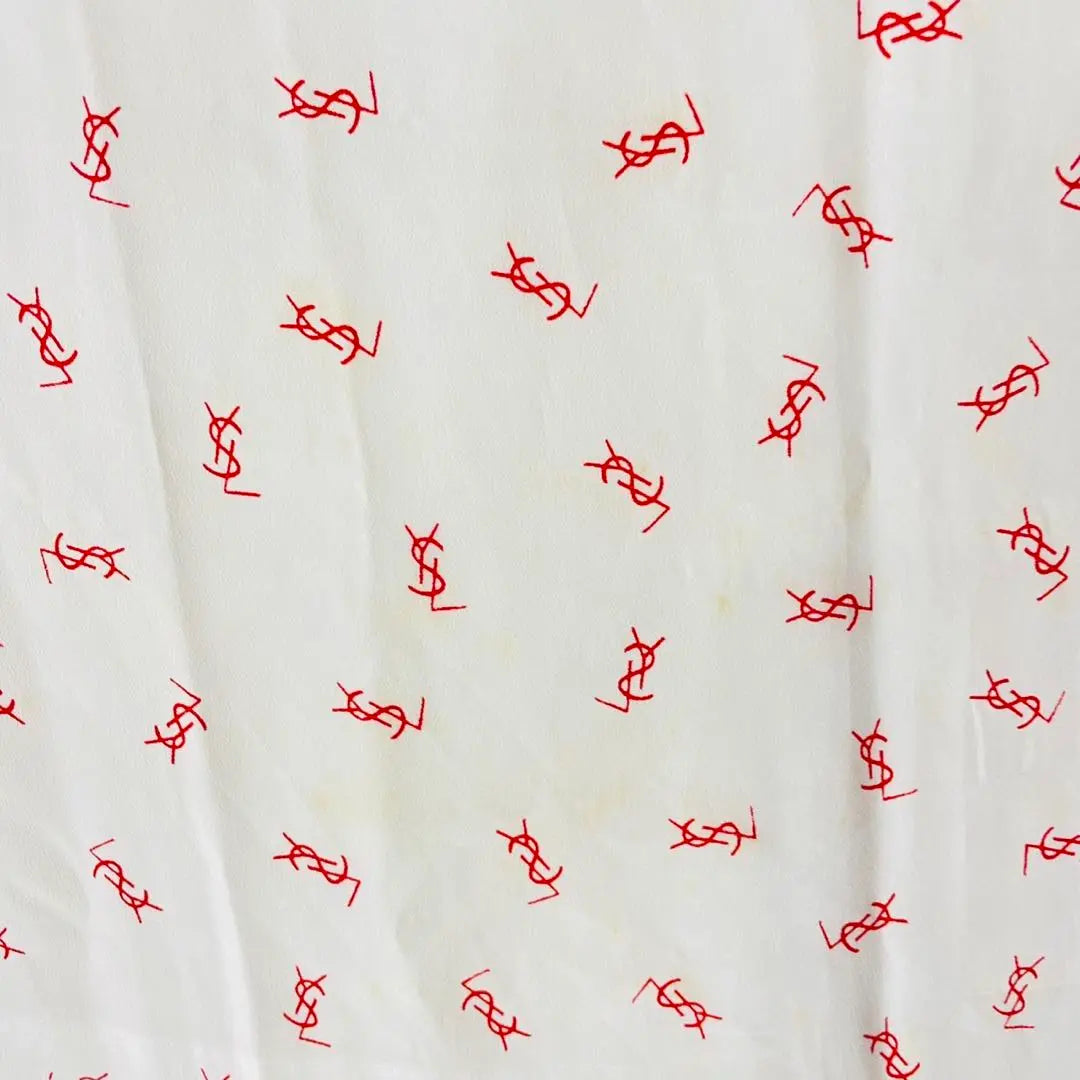 [YSL] Scarf Red White Odai Bandana BM | 【YSL】 スカーフ レッド ホワイト 大判 バンダナ BM