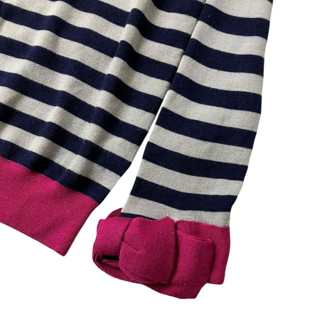 Lanvin on Blue Knit Pink 38 (Size M) Border with left sleeve rippon