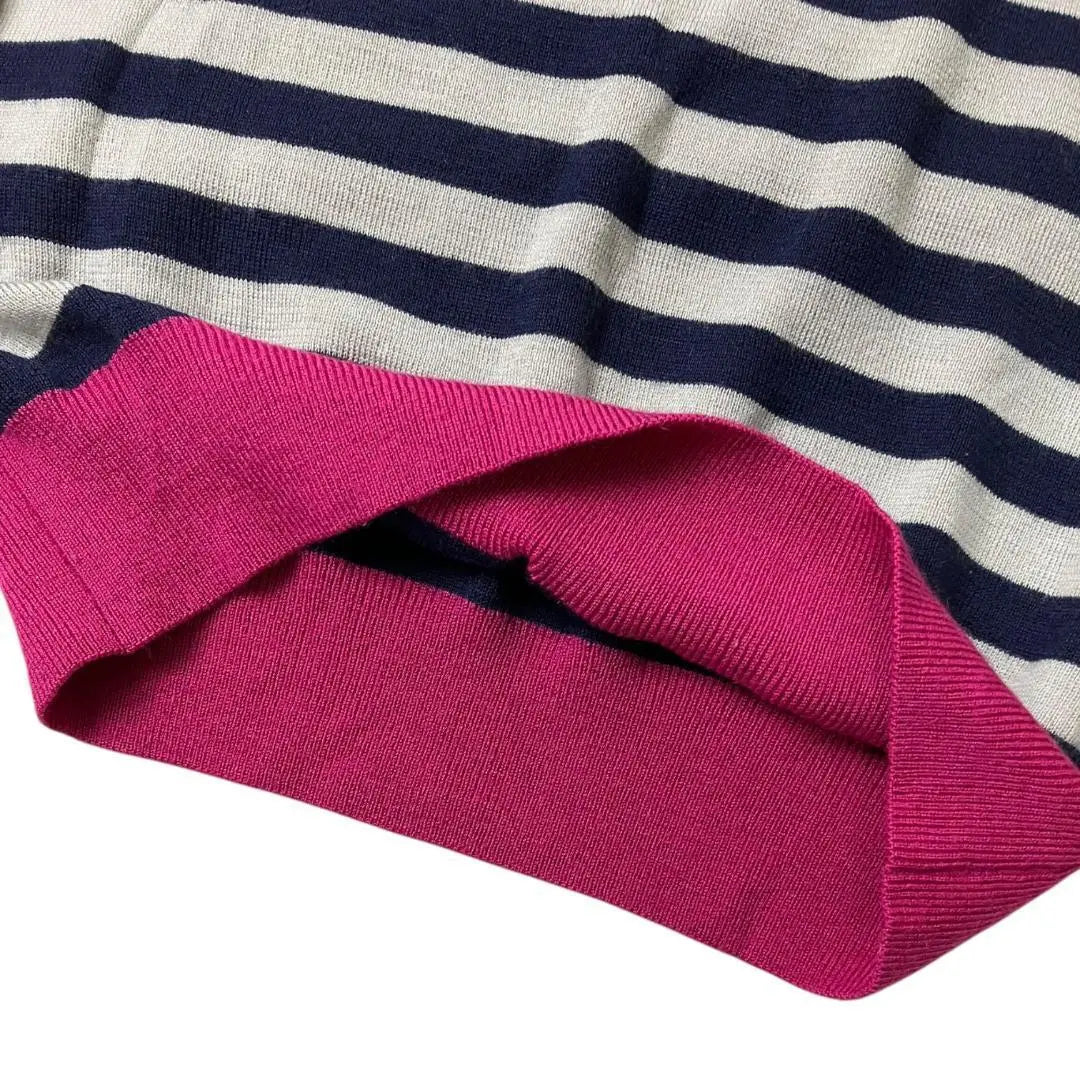 Lanvin on Blue Knit Pink 38 (Size M) Border with left sleeve rippon