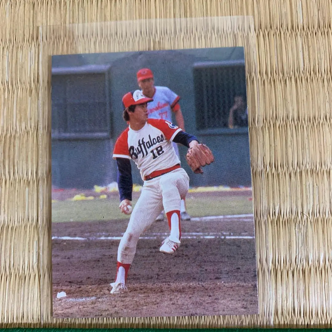 Tarjeta de béisbol Calbee Pro 1979 Kintetsu Buffaloes Imoto Takashi