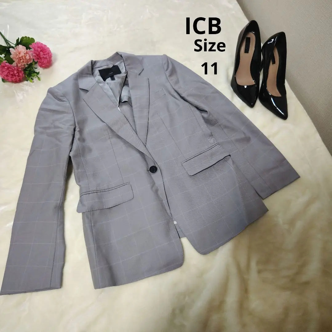 [Moda ☆ Popular ☆ ICB] Chaqueta de rejilla gris talla 11