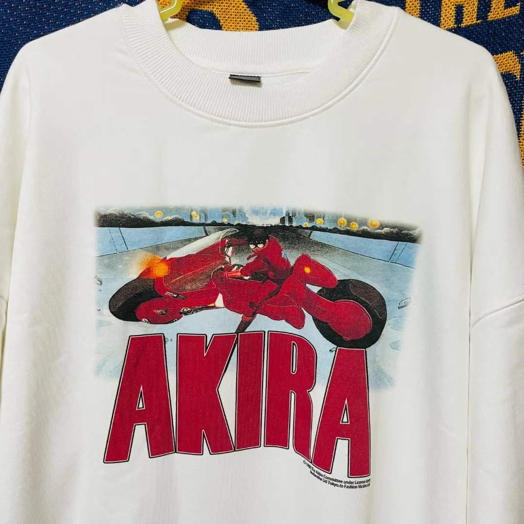 AKIRA sweatshirts, men's bikes, nostalgic anime, Showa retro, stylish