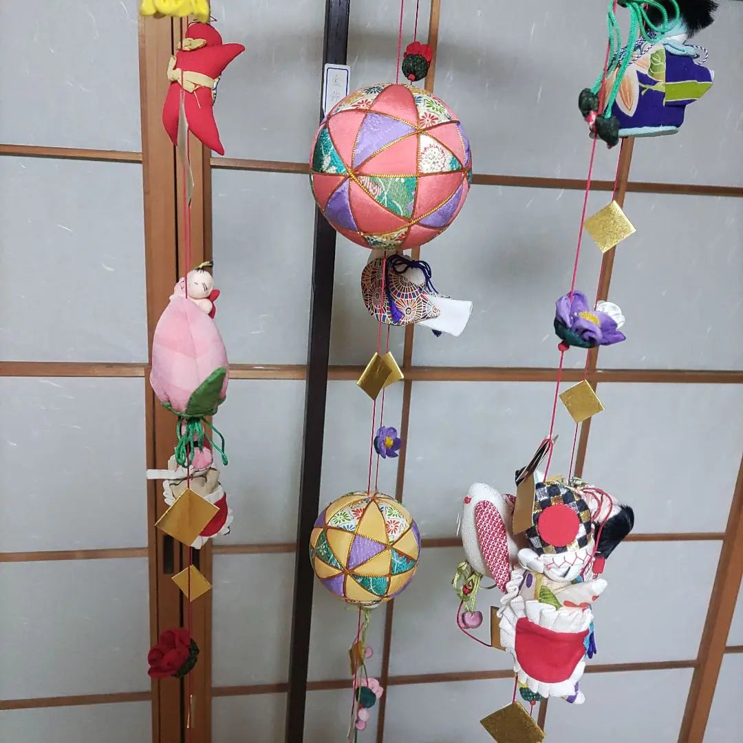 Chirimen Work hanging decoration Otai Country hanging decoration | ちりめん細工　吊り飾り　お伽の国　つるし飾り　下げもん