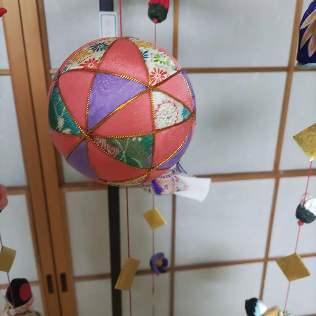 Chirimen Obra decoración colgante Otai Decoración colgante campestre | ちりめん細工 吊り飾り お伽の国 つるし飾り 下げもん