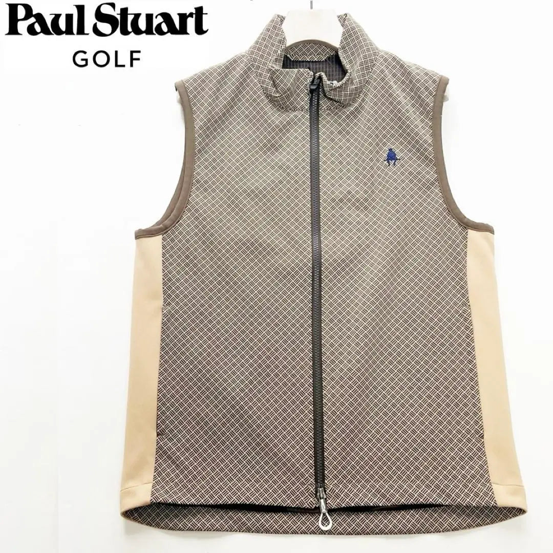 《Paul Stuart Golf》New Packet Pattern Print Body Shell Vest M