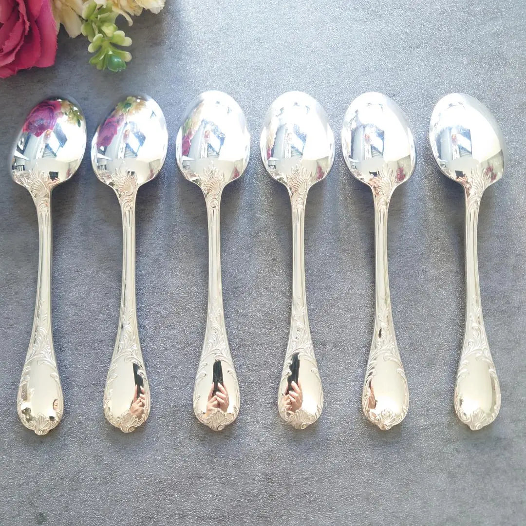 Rare Good Condition Christofle Marly Teaspoon 6 items