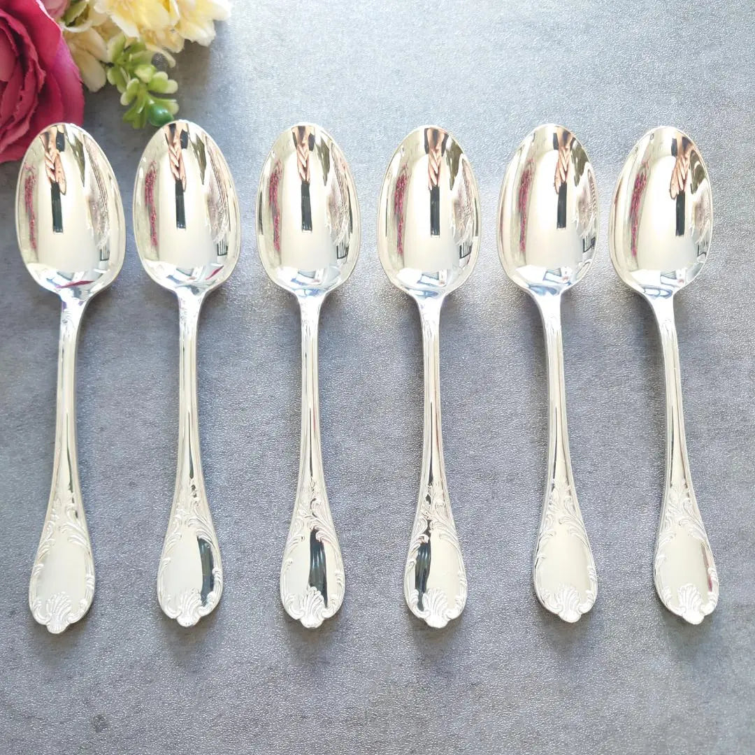 Rare Good Condition Christofle Marly Teaspoon 6 items