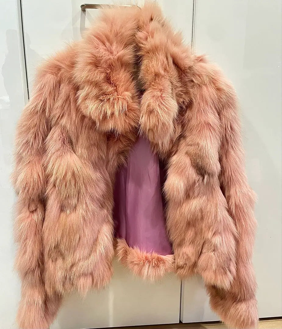 MATERIAL GIRL Pink Fur Coat Fox