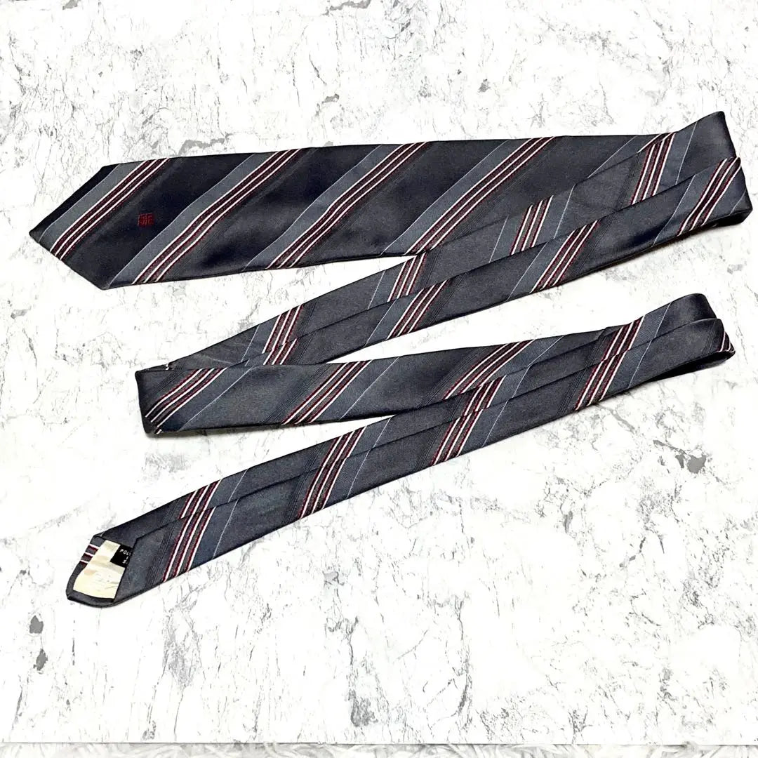 [Extremely beautiful] Givenchy brand tie silk stripe logo made in the USA