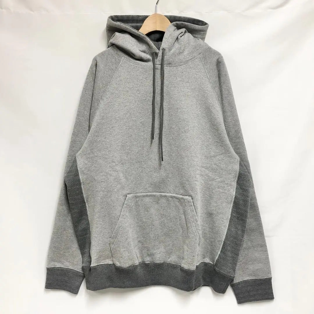 ○★Sudadera con capucha Nanamica nueva, sin usar, talla S, gris jaspeado