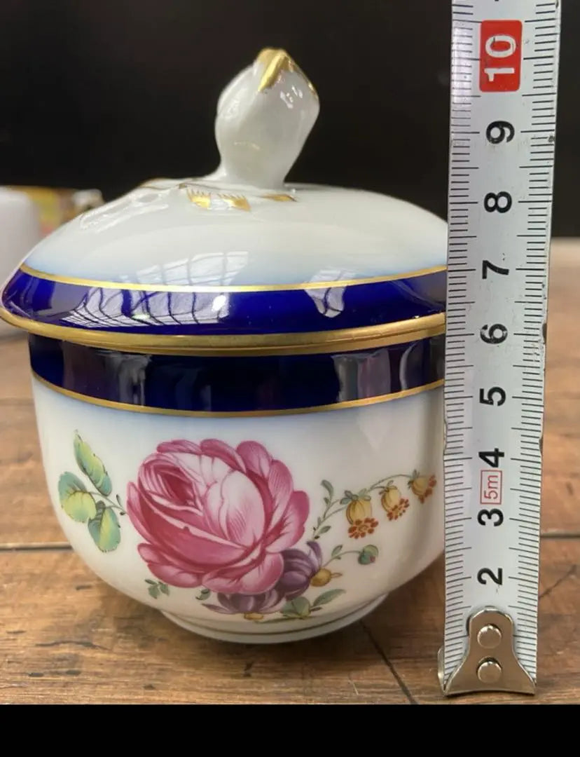 Hutchen Reuters Sugar Pot Bonbonniere Candy Lid Gold Western Tableware