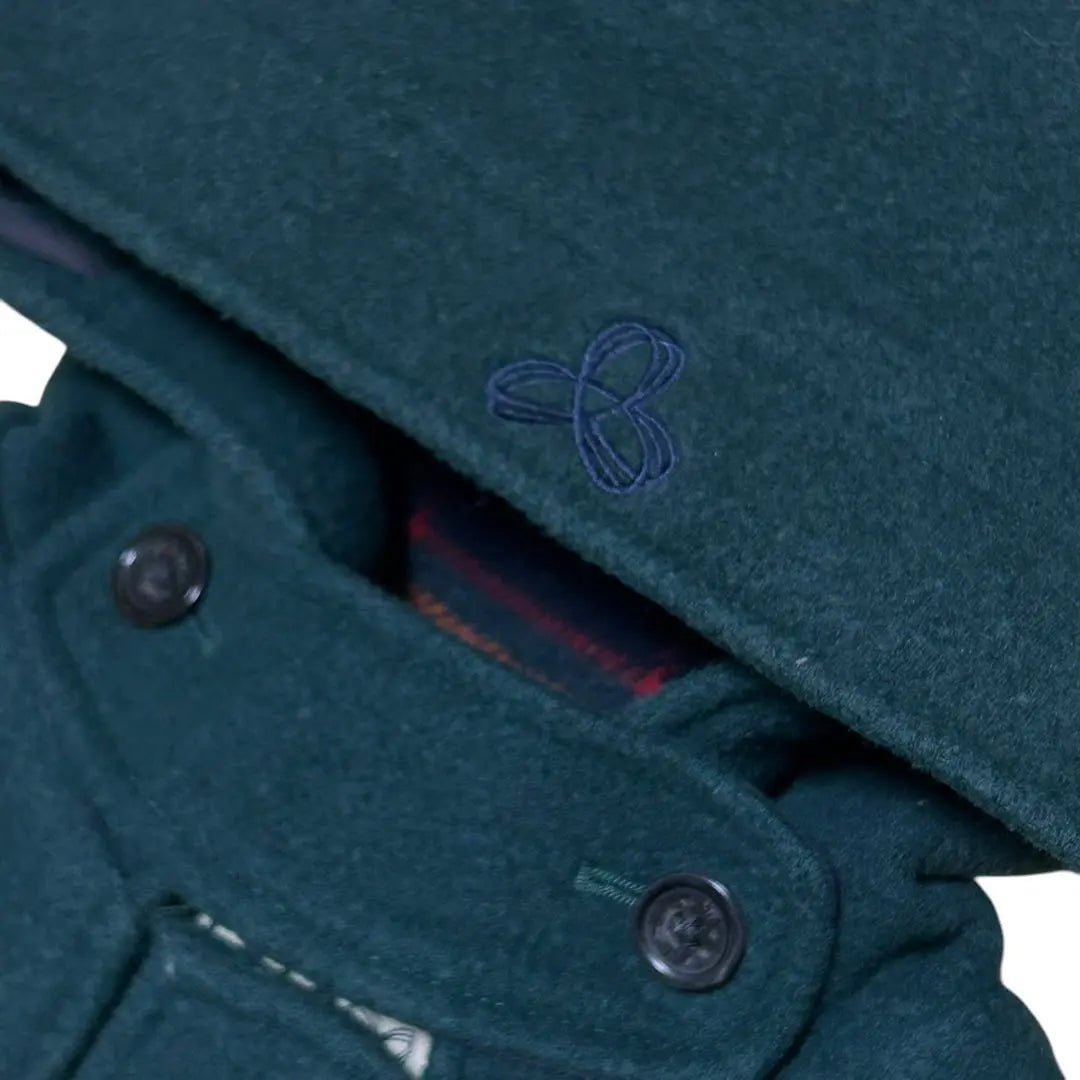 TNA Men's Duffel Coat Wool Short Length Logo Embroidery deep green [XS] | TNA メンズ ダッフルコート ウール ショート丈 ロゴ刺繍 深緑【XS】