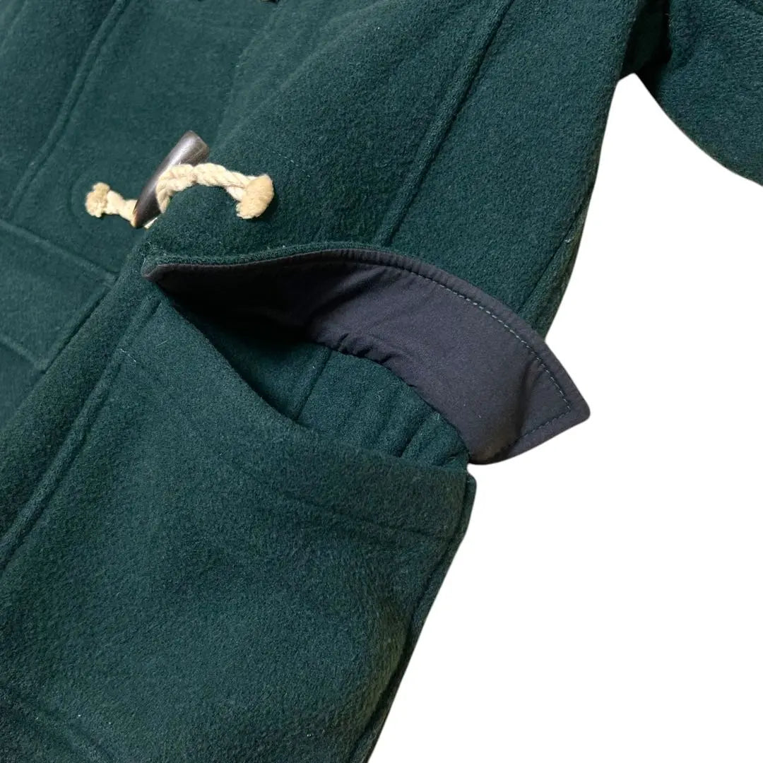 TNA Men's Duffel Coat Wool Short Length Logo Embroidery deep green [XS] | TNA メンズ ダッフルコート ウール ショート丈 ロゴ刺繍 深緑【XS】