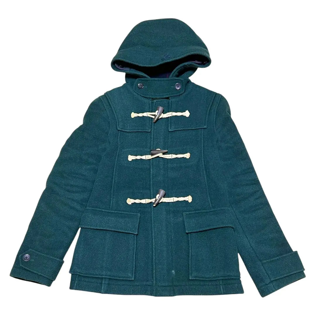 TNA Men's Duffel Coat Wool Short Length Logo Embroidery deep green [XS] | TNA メンズ ダッフルコート ウール ショート丈 ロゴ刺繍 深緑【XS】