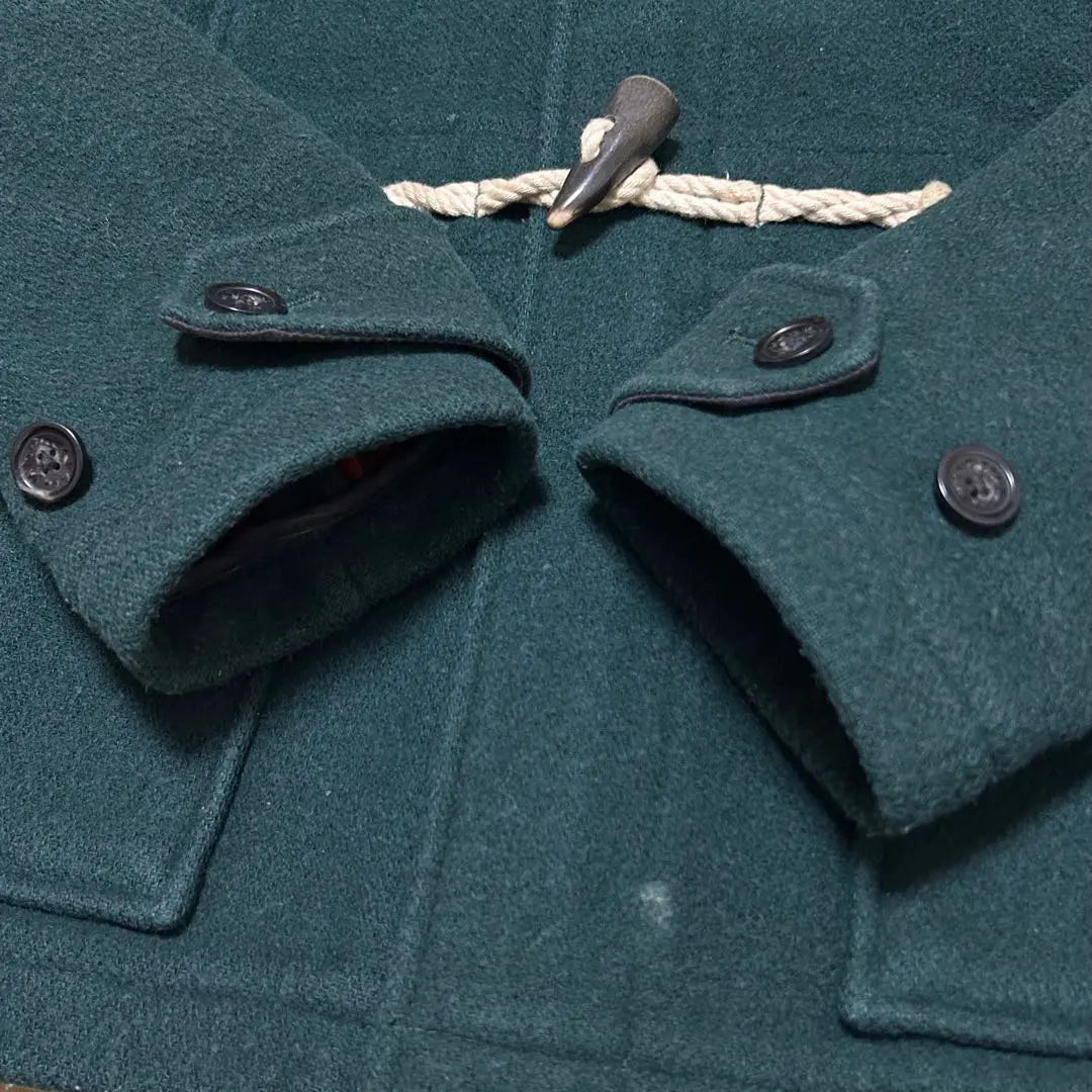 TNA Men's Duffel Coat Wool Short Length Logo Embroidery deep green [XS] | TNA メンズ ダッフルコート ウール ショート丈 ロゴ刺繍 深緑【XS】