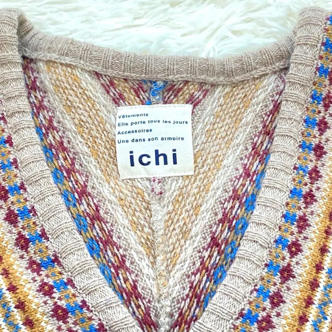 ICHI (Ichi) - Mono de punto de una pieza, talla única, lana de cordero 80 %