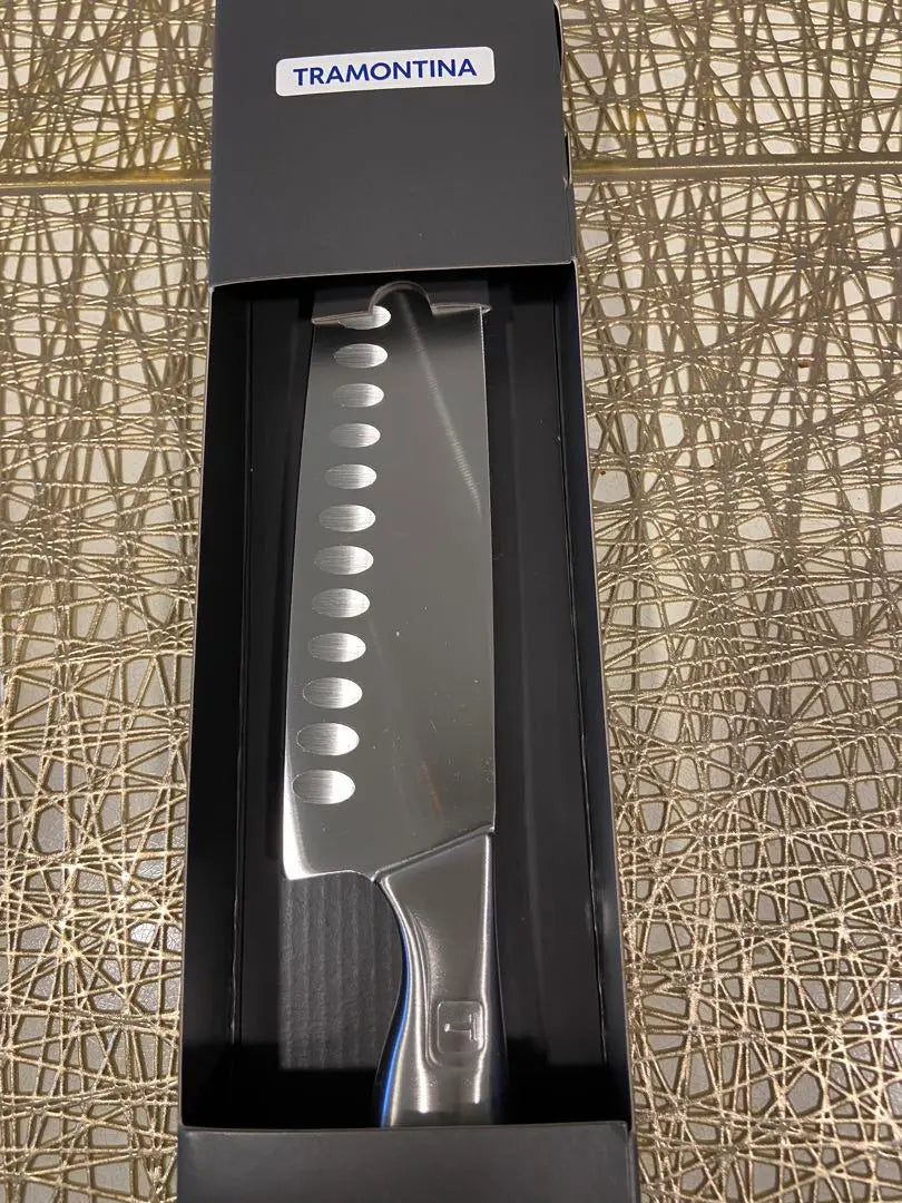 [New] TRAMONTINA Santoku Knife Slime 7.5 inch All Stainless Steel