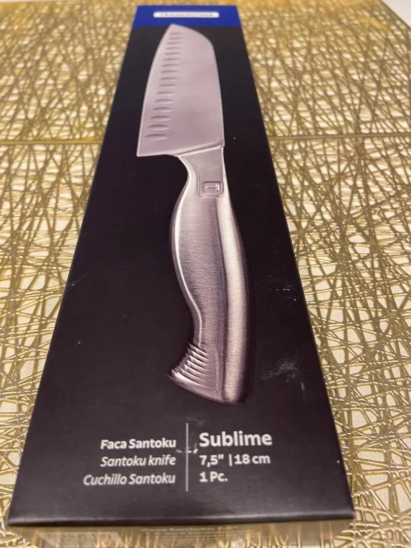 [New] TRAMONTINA Santoku Knife Slime 7.5 inch All Stainless Steel